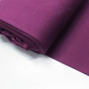 1x1 Circular Cotton Elastane Ribbing - Blackcurrant