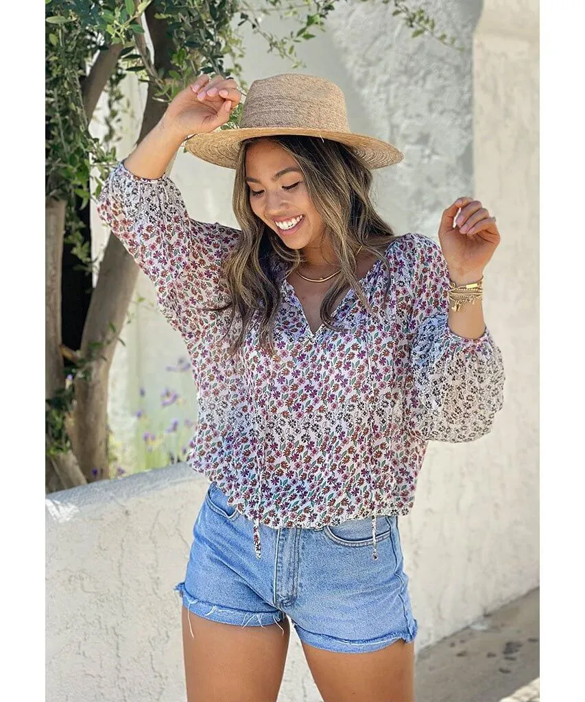 Asa Floral Boho Peasant Top