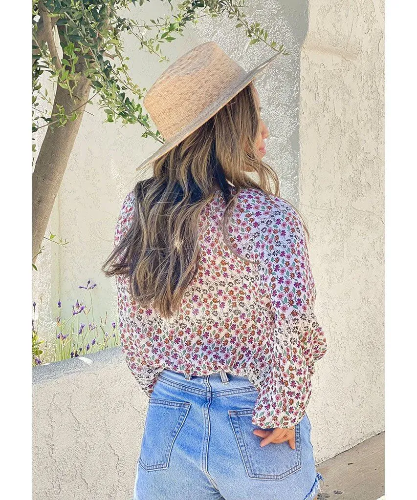 Asa Floral Boho Peasant Top