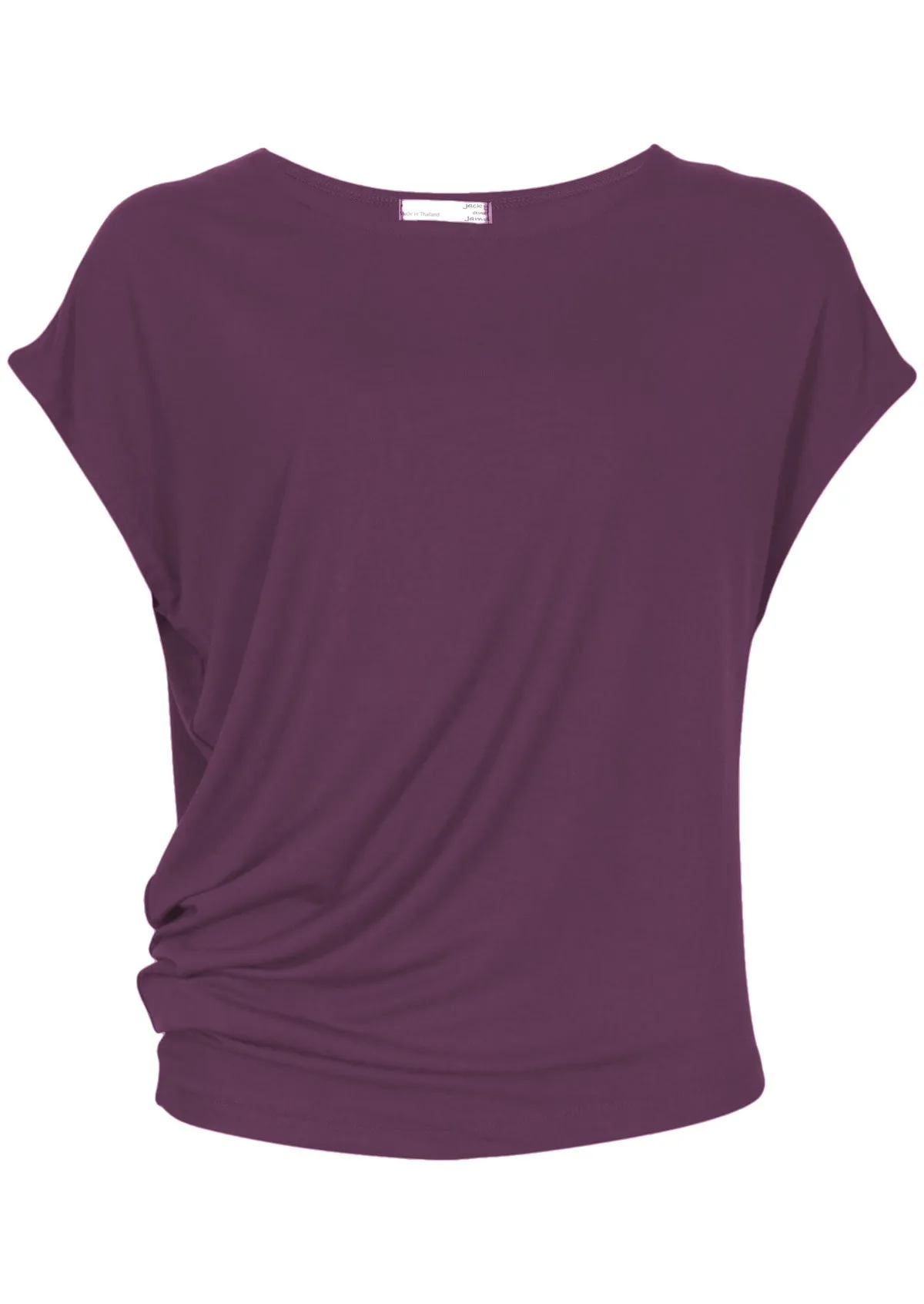 Asymmetrical Rayon Top Dark Purple