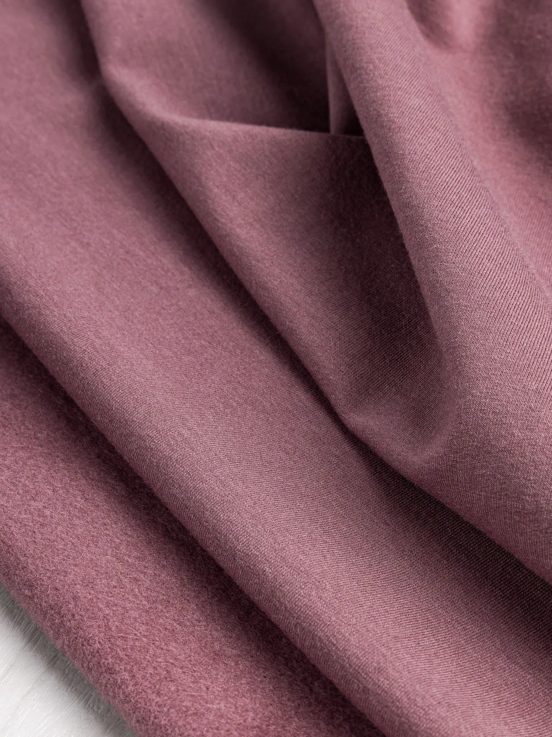 Bamboo Cotton Stretch Fleece - Antique Rose - Swatch