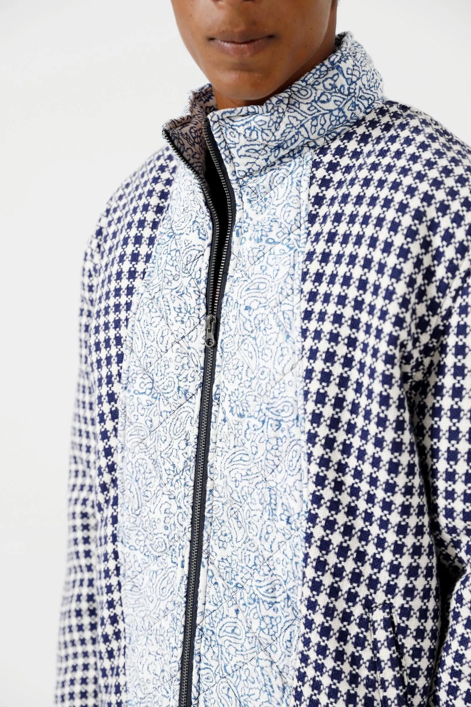 BLOCK PRINTED PUFFER JACKET