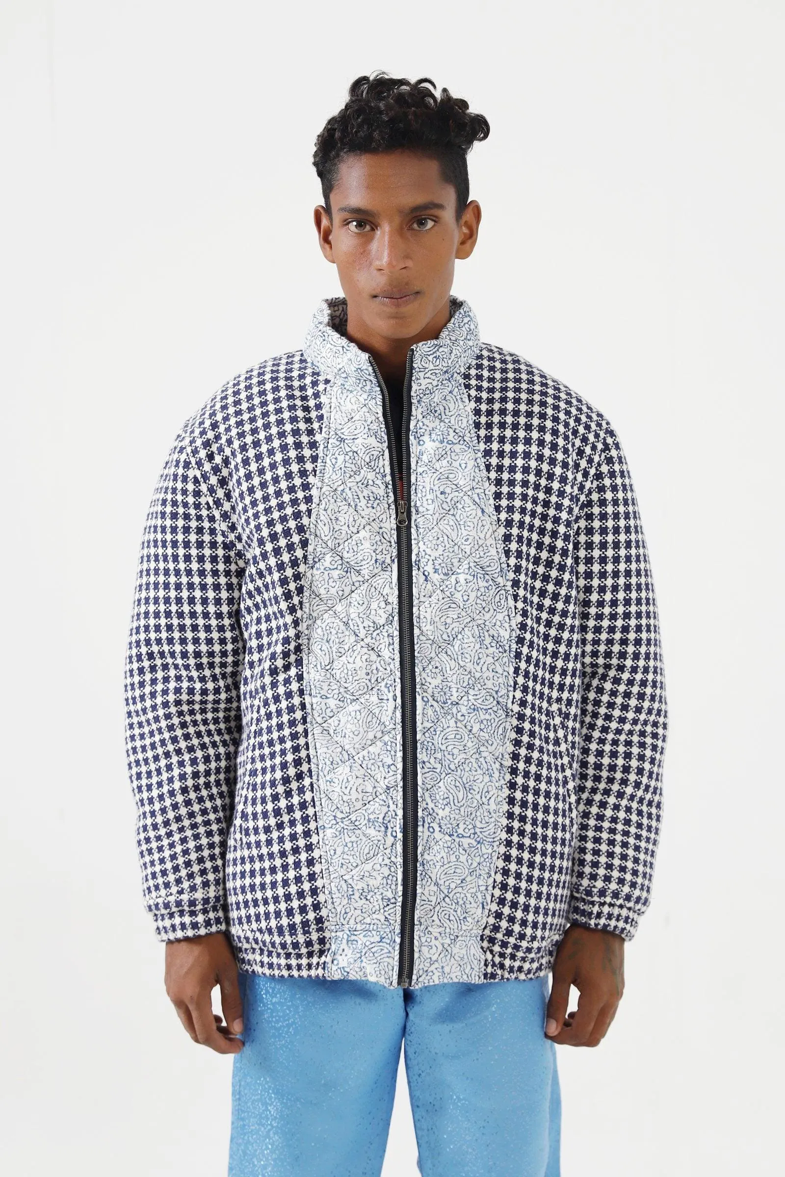 BLOCK PRINTED PUFFER JACKET