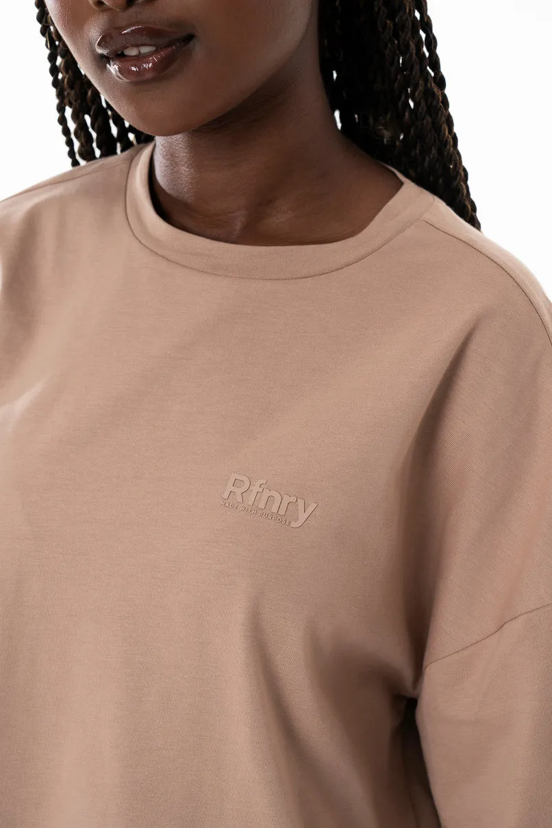 Boxy T-Shirt _ 154361 _ Taupe