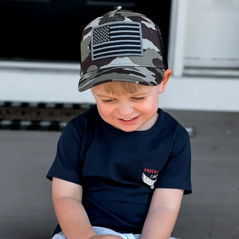 Camouflage American Flag Hats