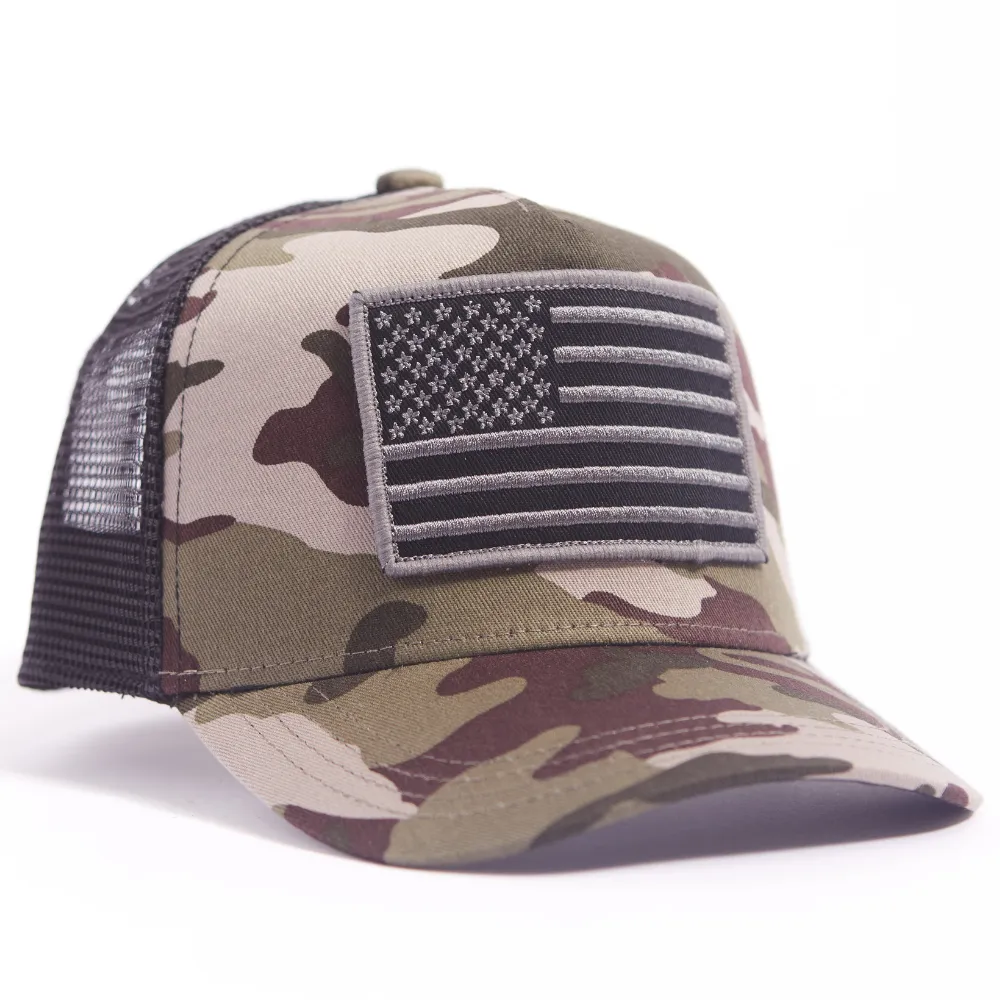 Camouflage American Flag Hats