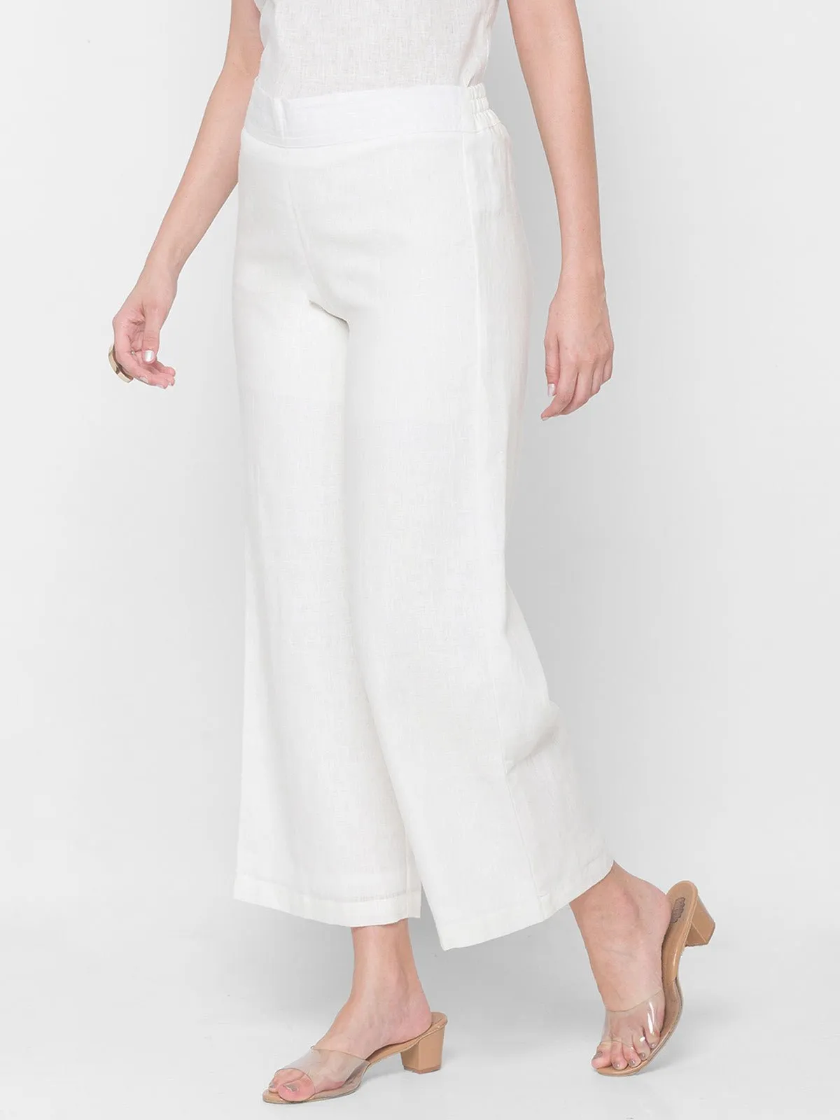 CARNATION Linen Pants Off White