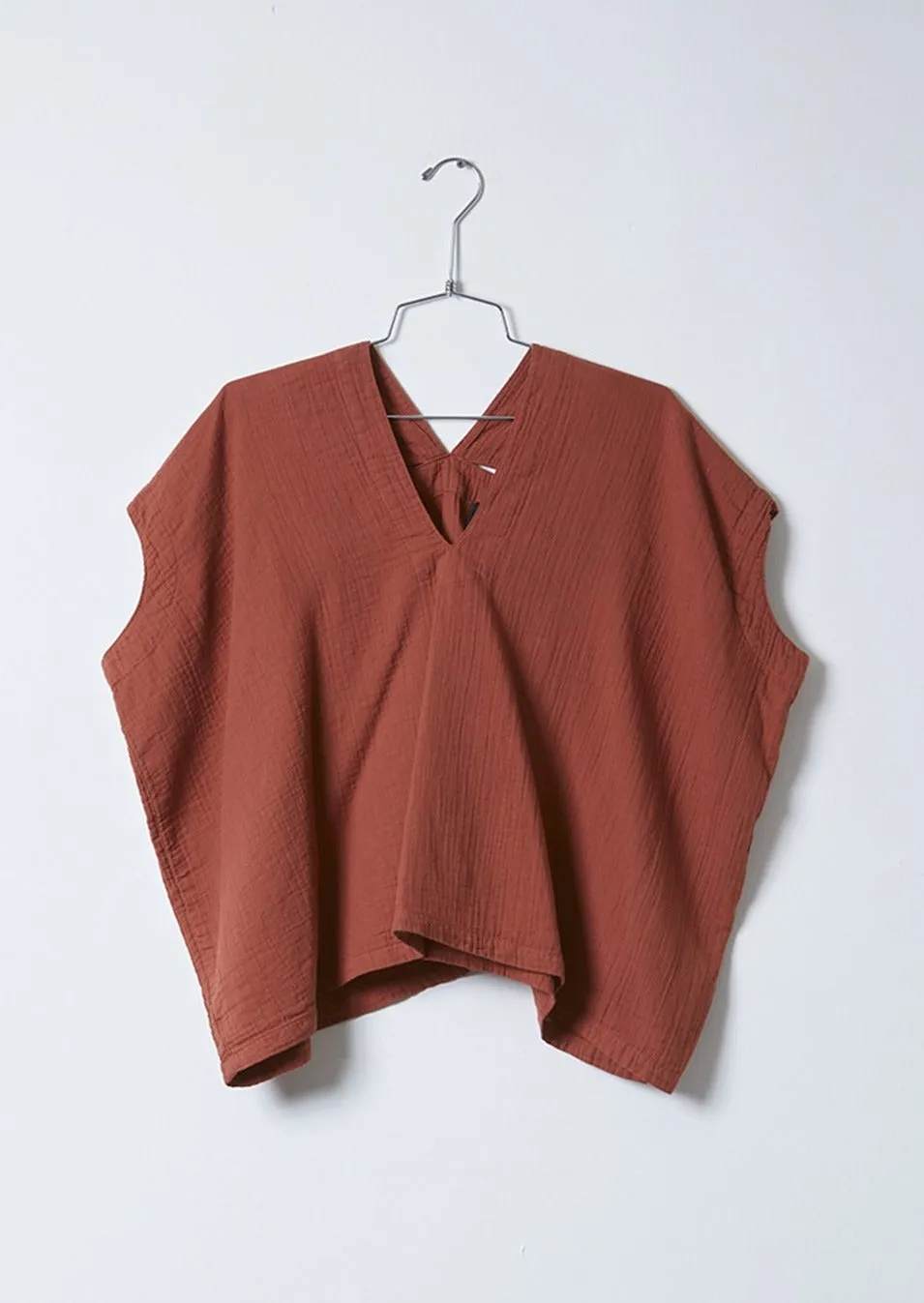 Celeste Top, Backed Coral