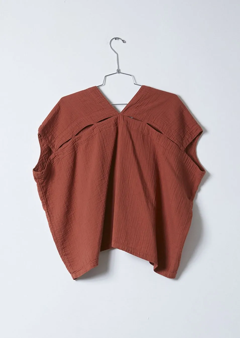 Celeste Top, Backed Coral