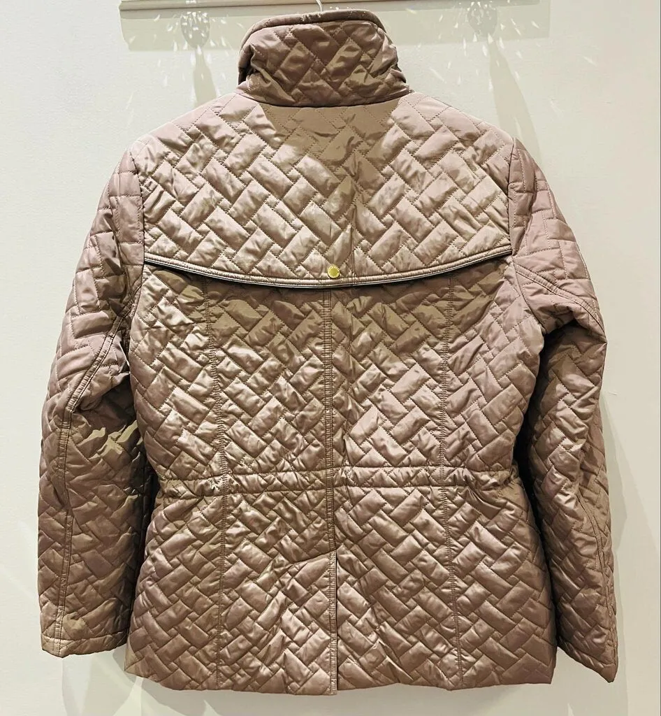 Cole Haan Taupe Quilted Jacket - Size Medium