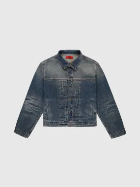 Denim Trucker Jacket in Washed Blue