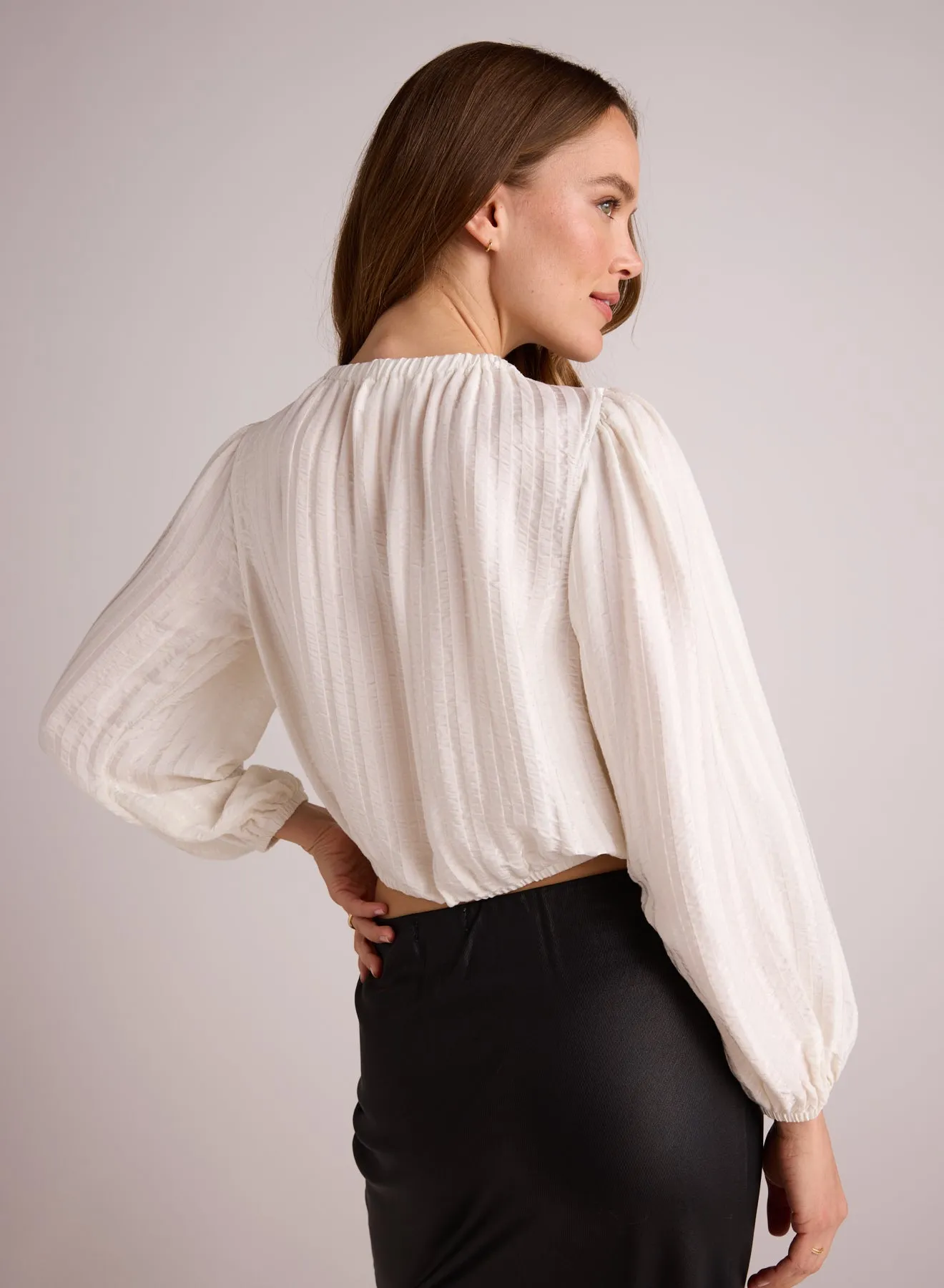 Elastic Shirred Top - Winter White