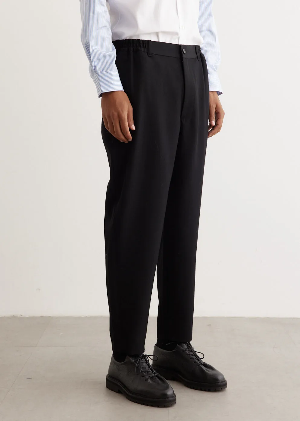 Gabardine Elastic Waist Trousers