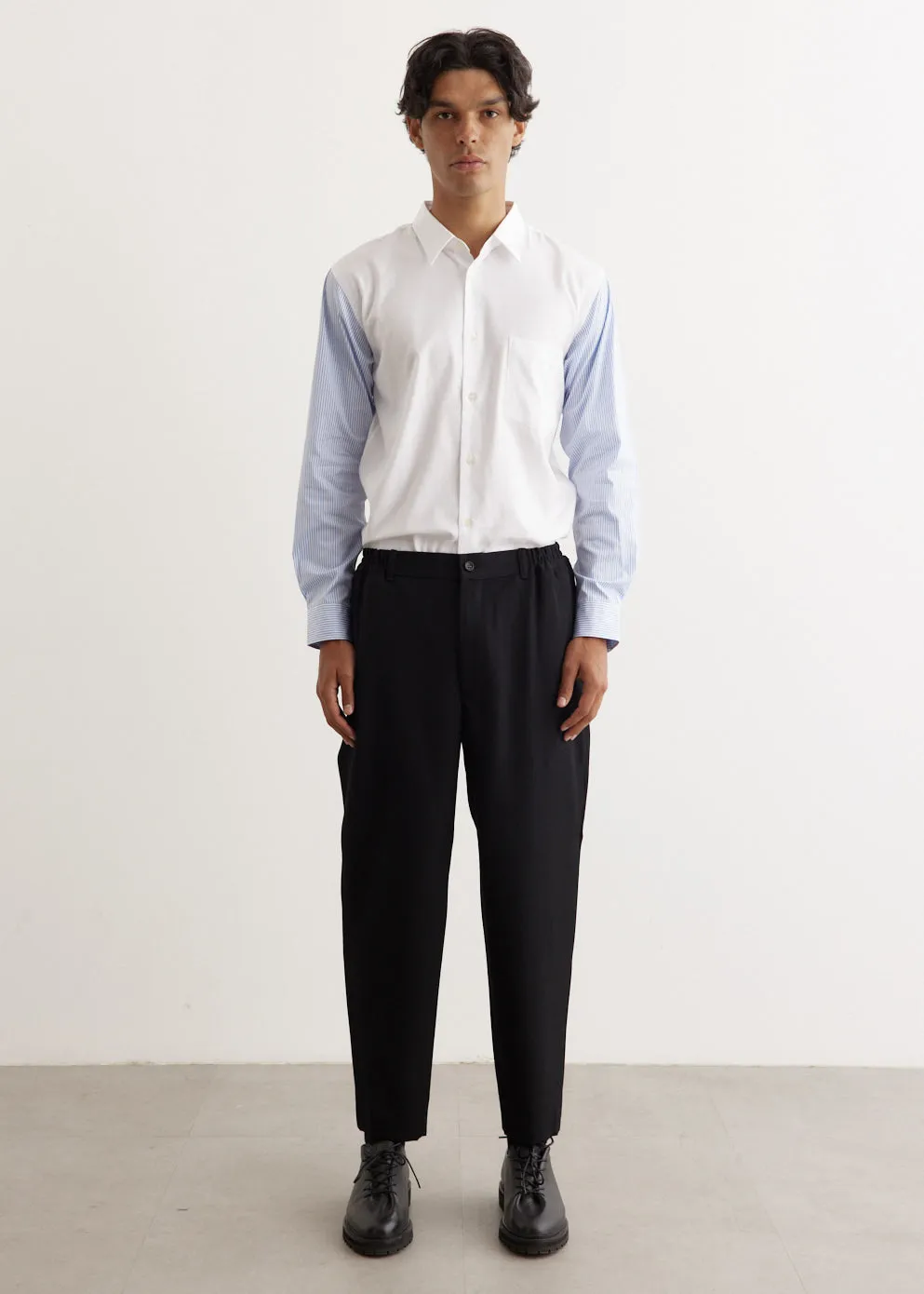 Gabardine Elastic Waist Trousers