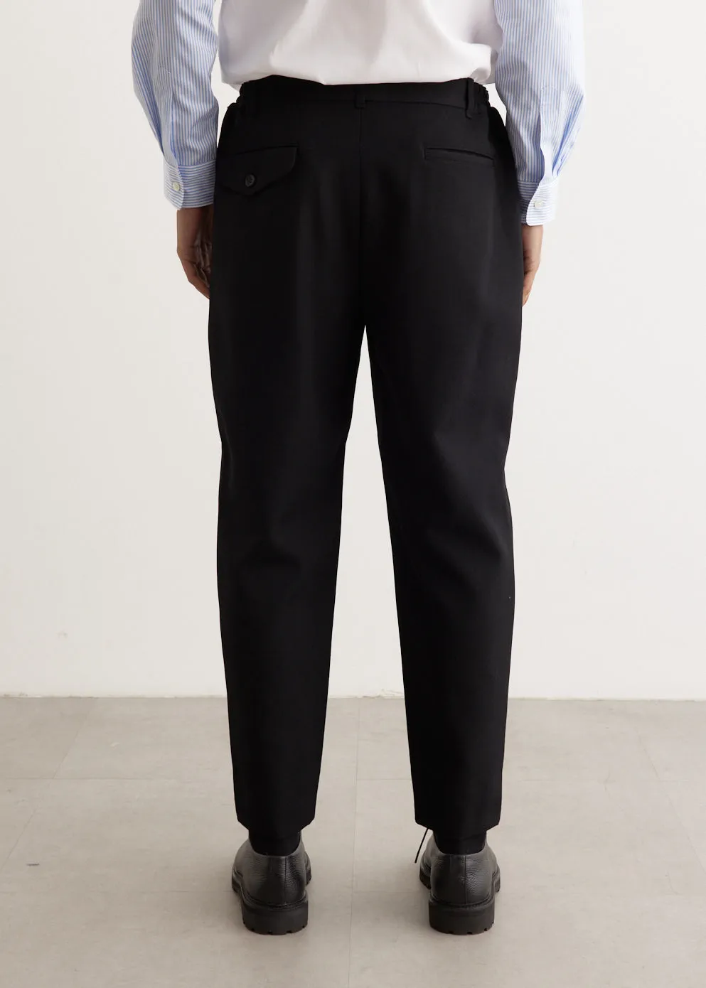 Gabardine Elastic Waist Trousers