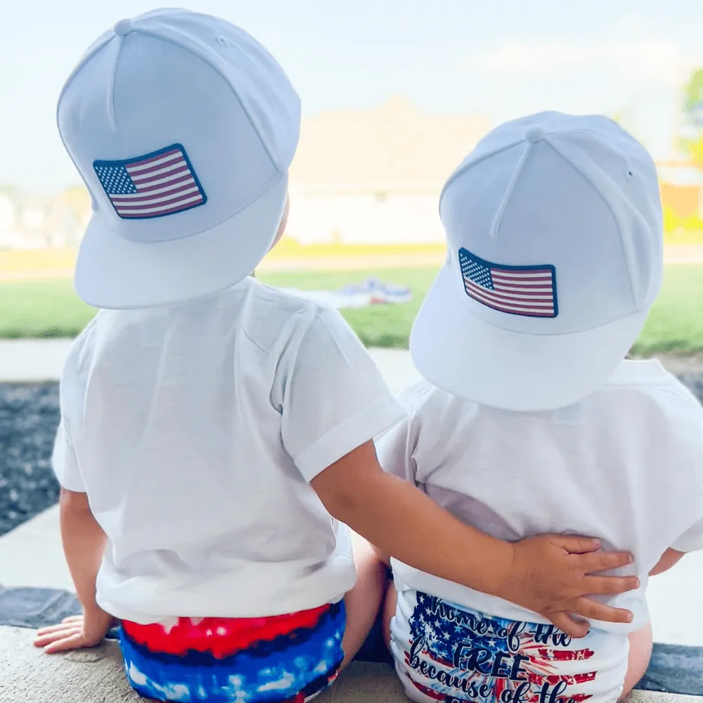 Hat for Infant | Freedom American Flag Hat | 4th of July Infant Sun Hat