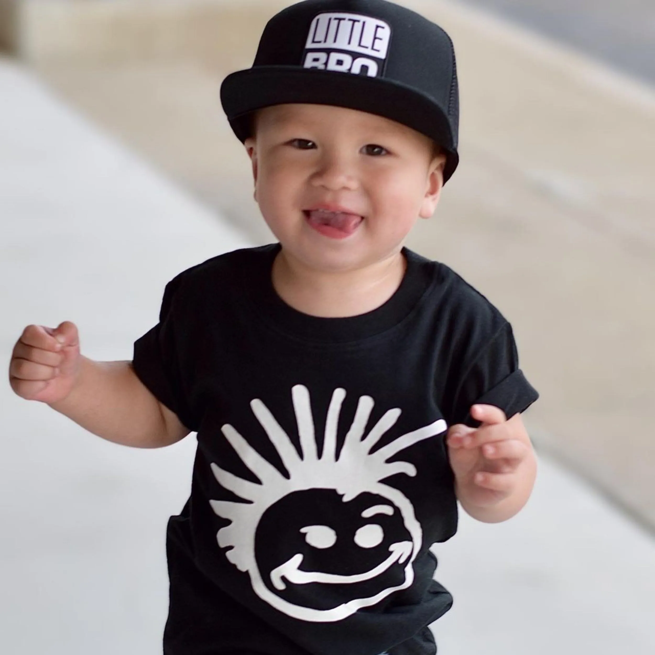 Little Bro Black Trucker Hat