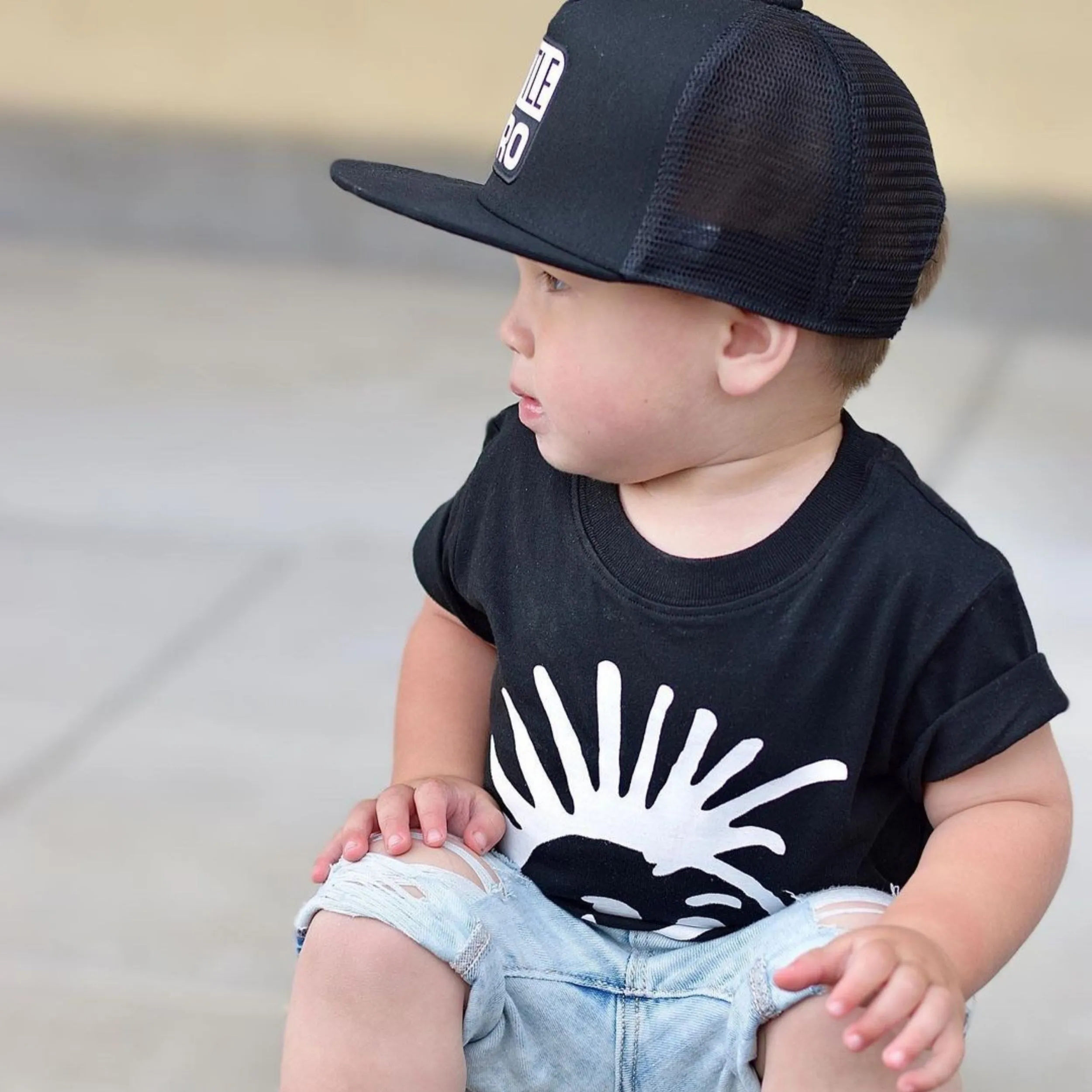 Little Bro Black Trucker Hat