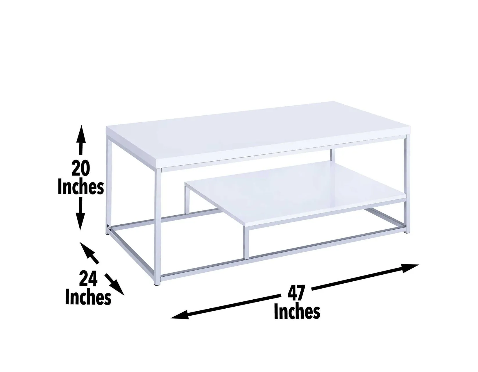 Lucia Cocktail Table, White