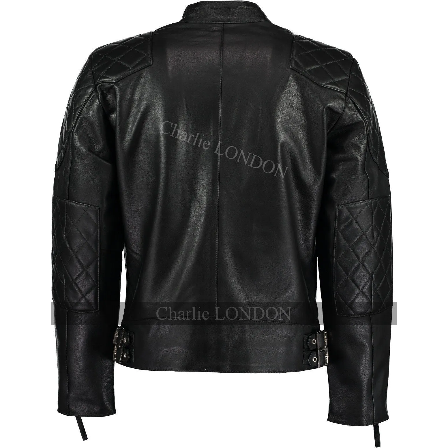 Mens David Beckham Black Stannard Leather Jackets