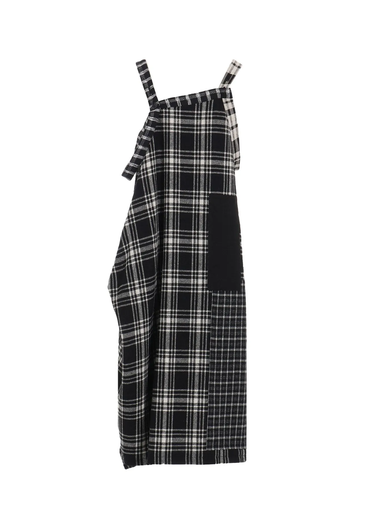 MULTI PLAID SHOULDER STRAP DRESS