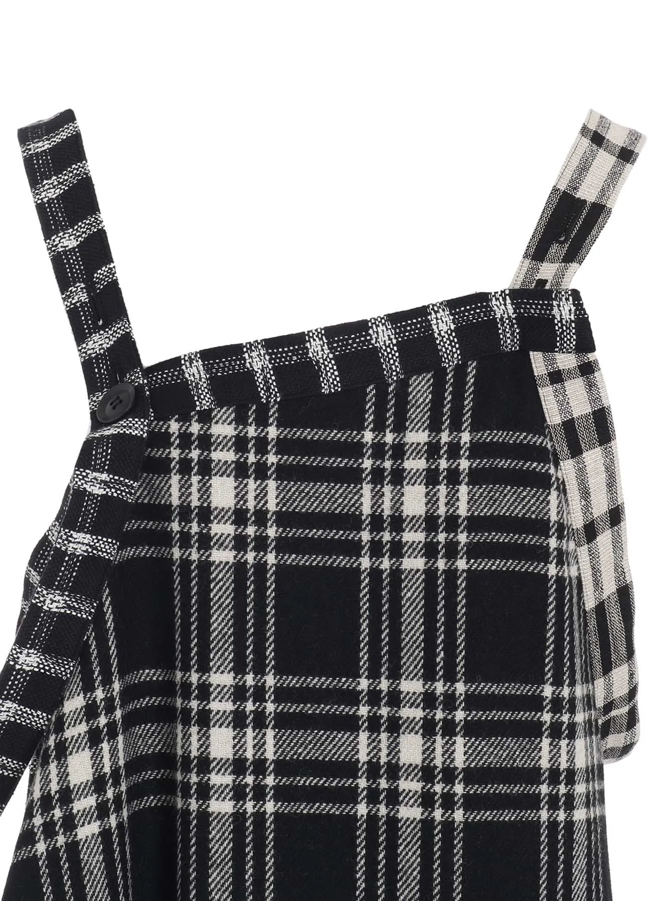 MULTI PLAID SHOULDER STRAP DRESS