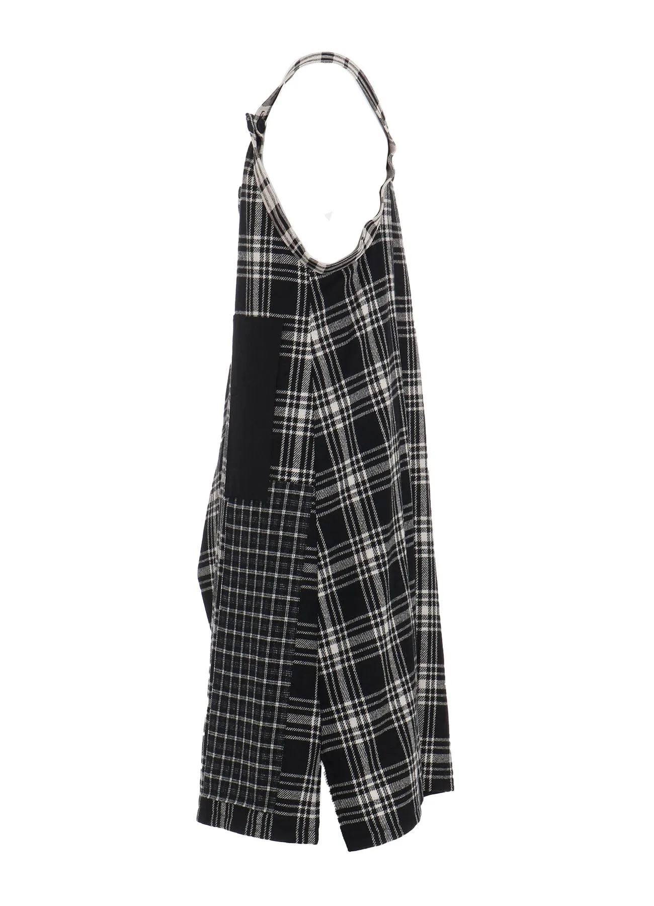 MULTI PLAID SHOULDER STRAP DRESS