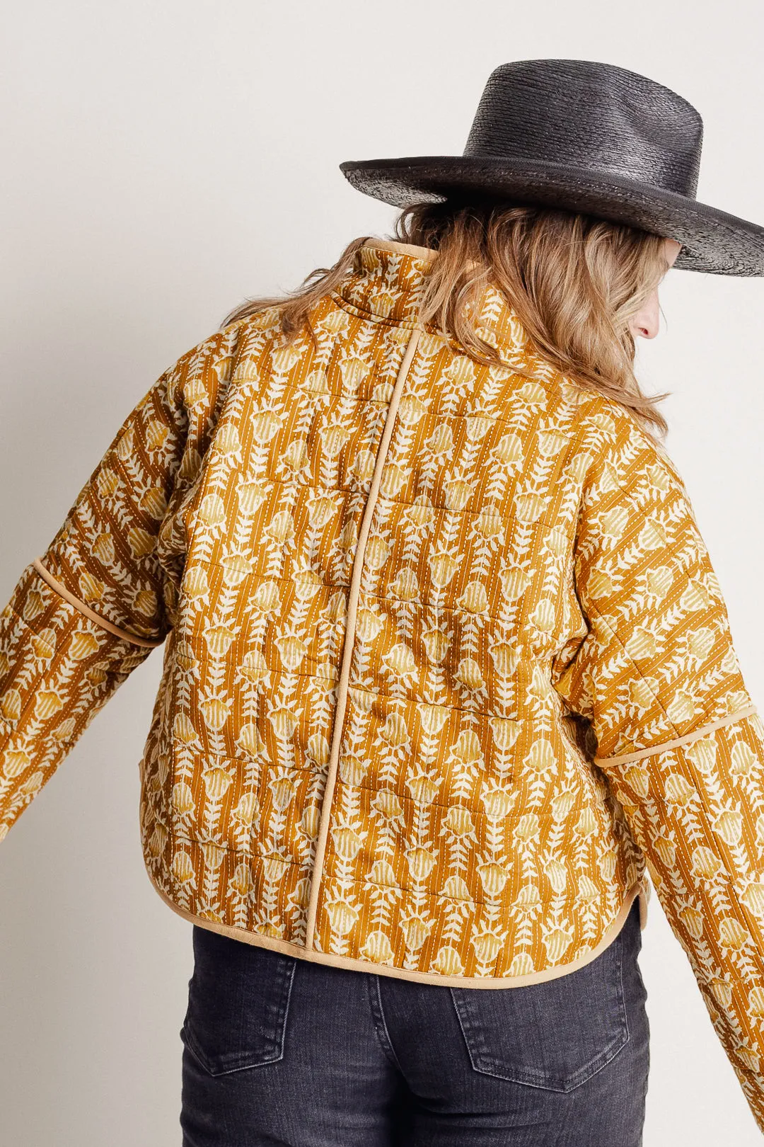 Mustard Yellow Quilted Jacket