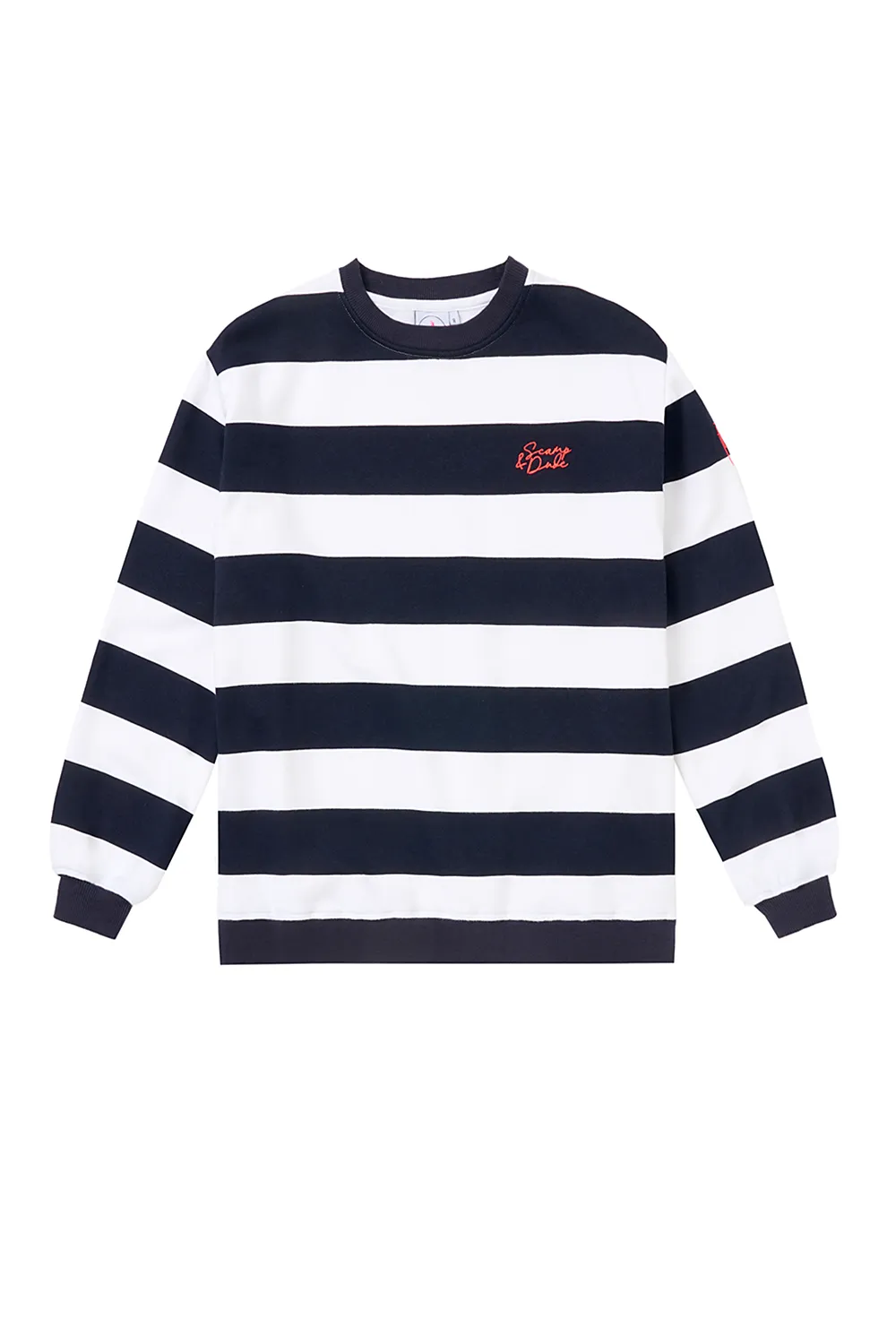 Navy with White Stripe Oversized Sweatshirt