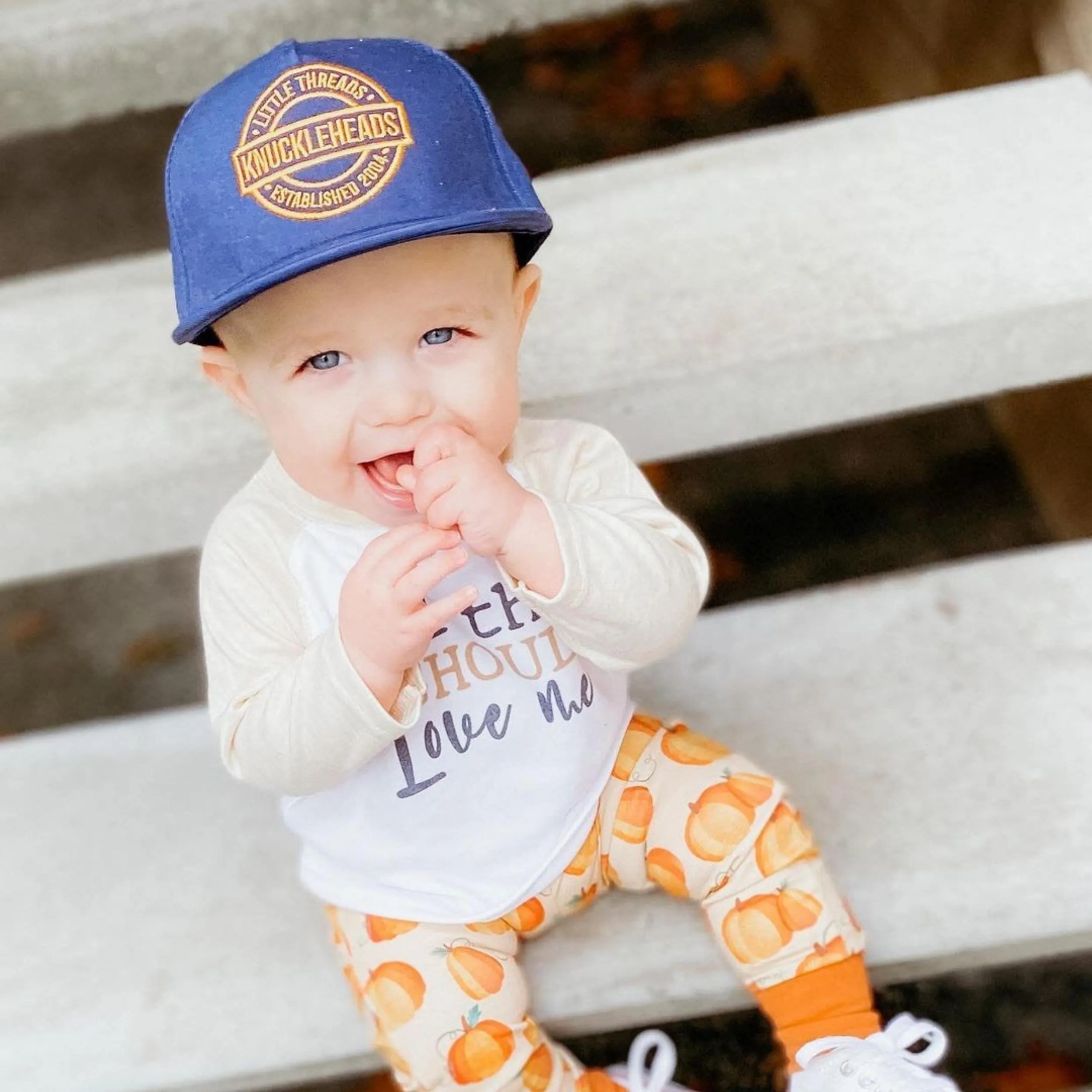 One Day Navy Kids Trucker Hat