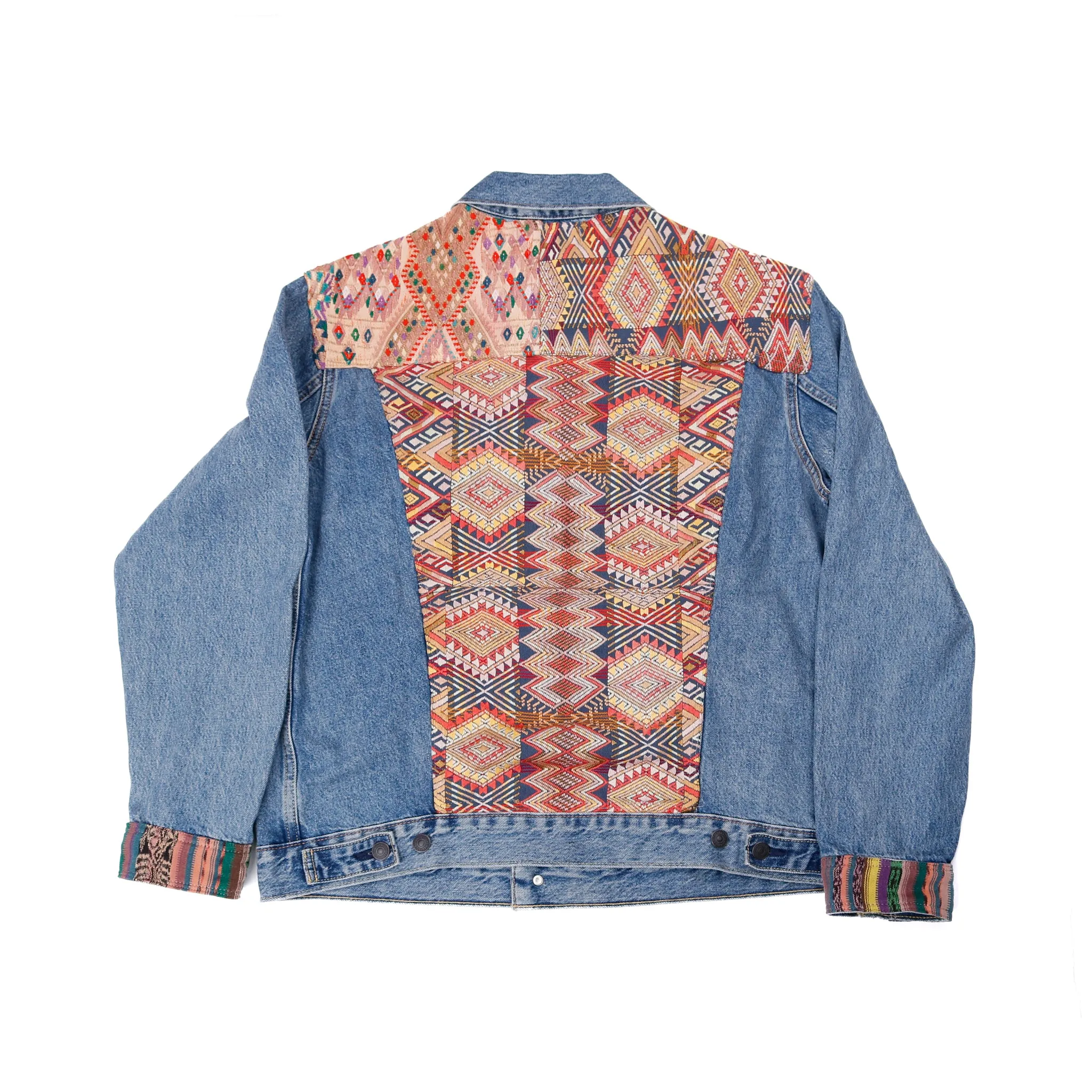 OOAK EMBELLISHED DENIM JACKET - SIZE L - NO. 13764