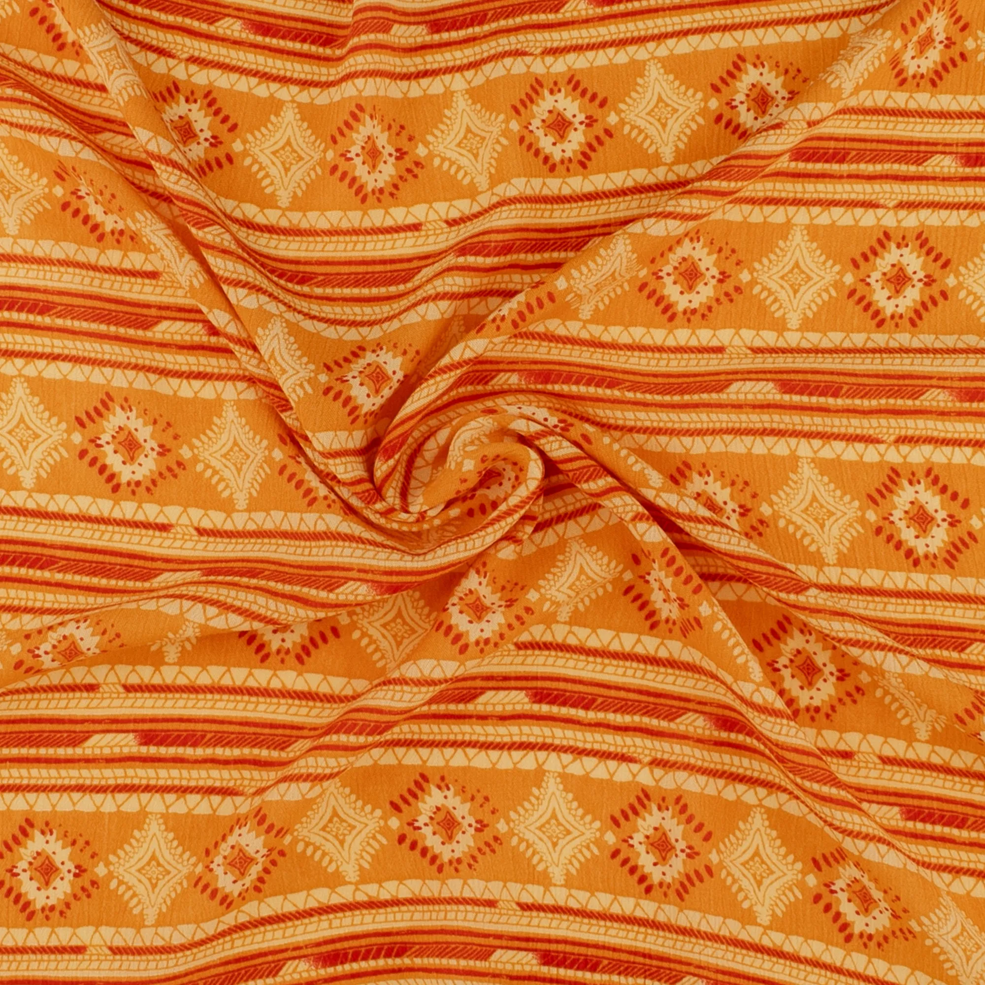 Printed Crinkled Yoryu - DELILAH - 009 - Apricot