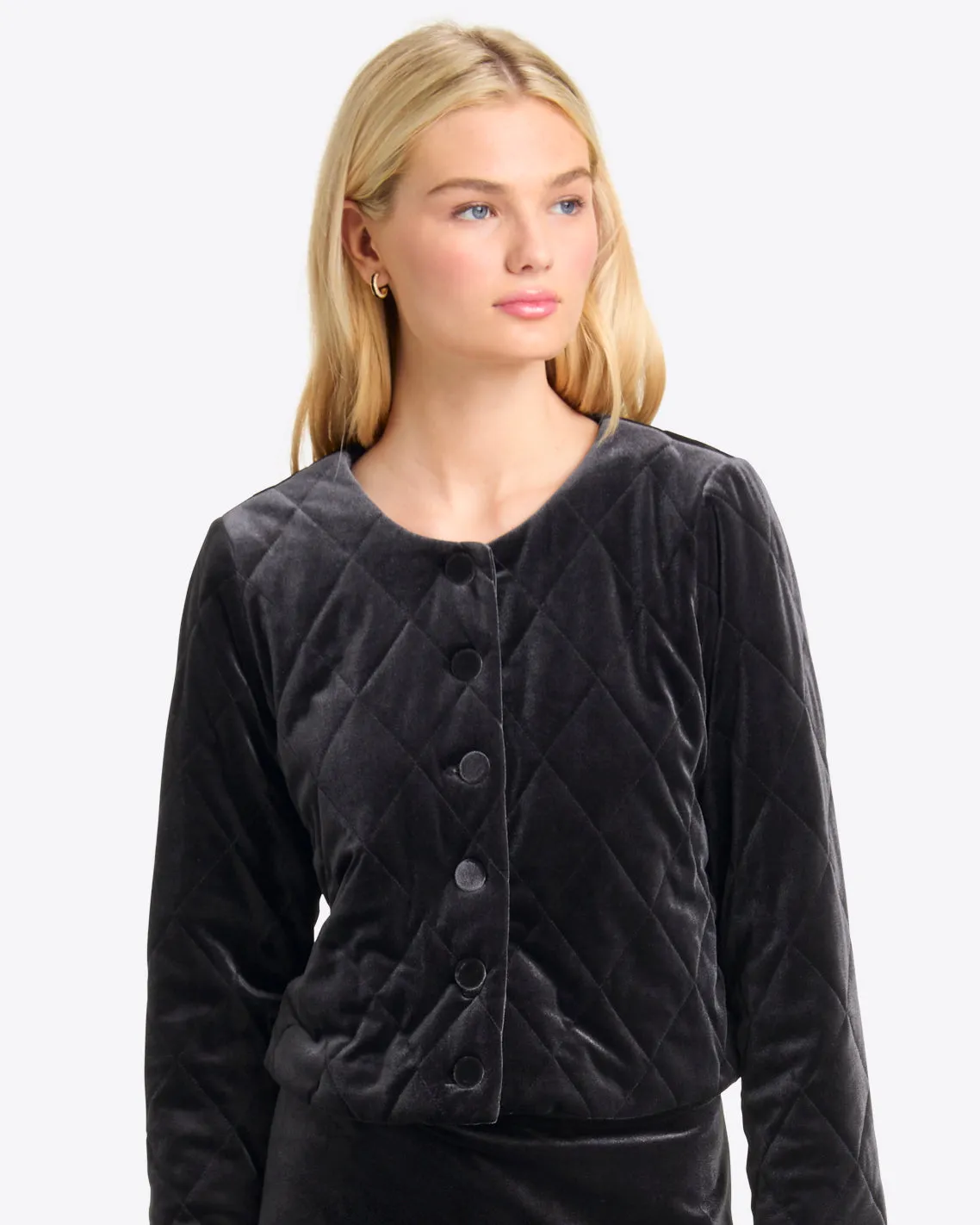 Quilted Jacket in Velvet