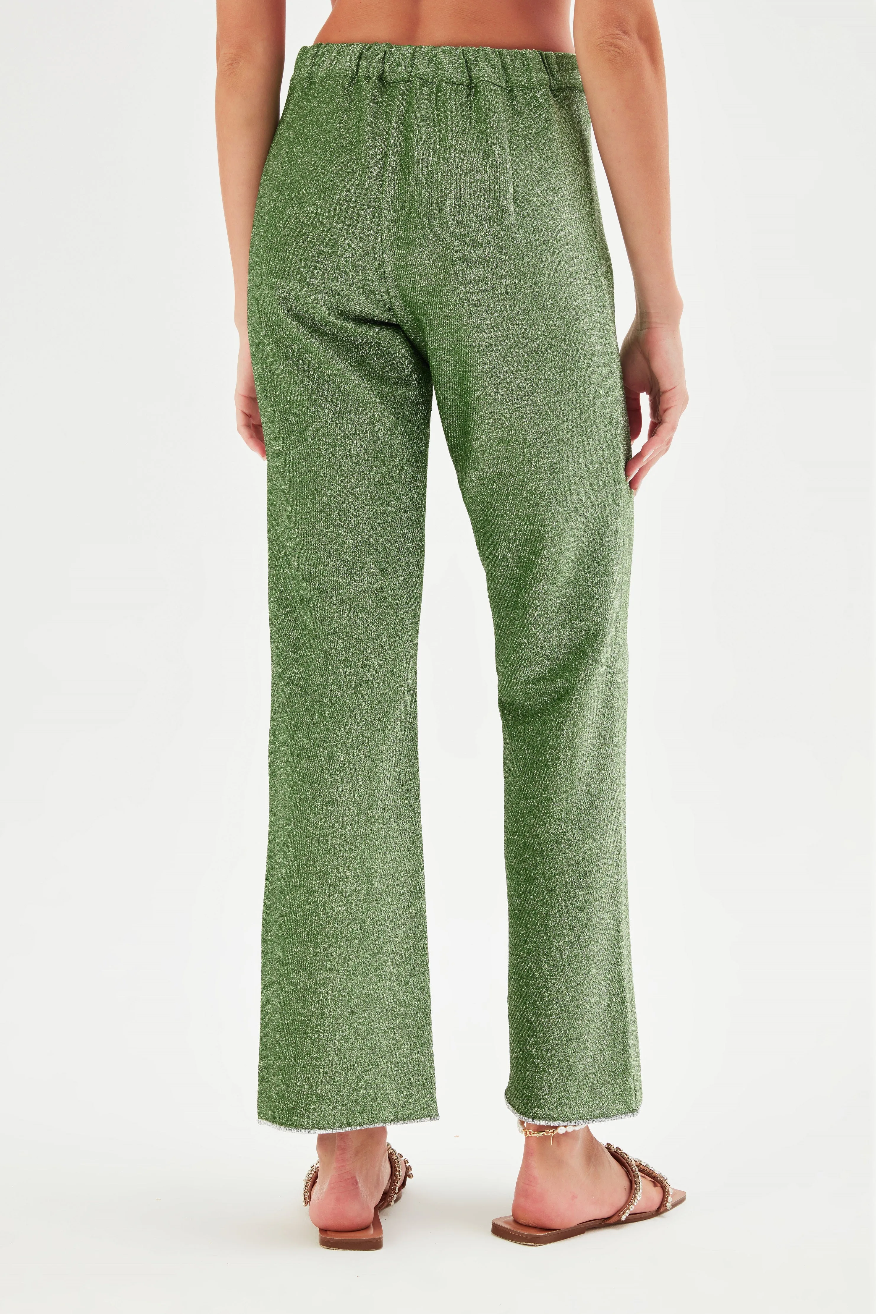 Roda Glitter Trousers Green