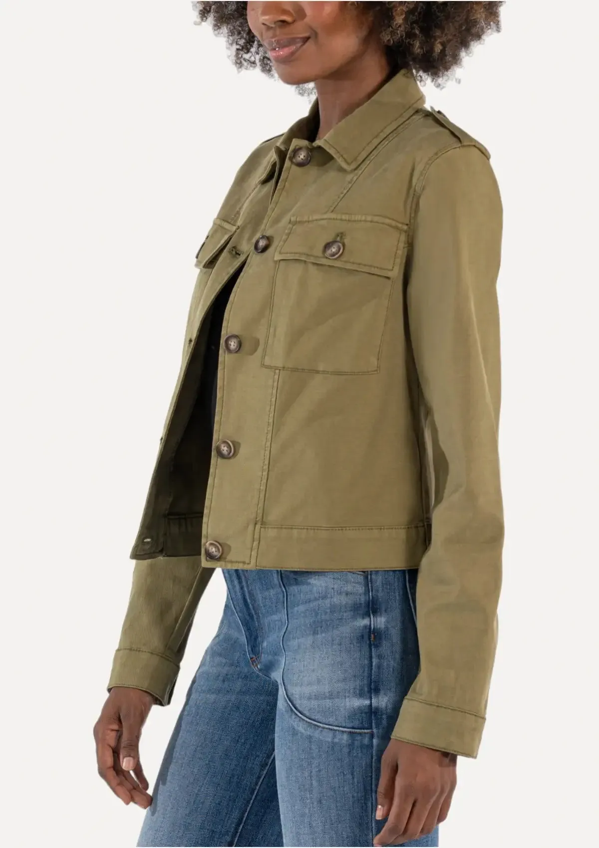 Rosalyn Trucker Jacket - Olive