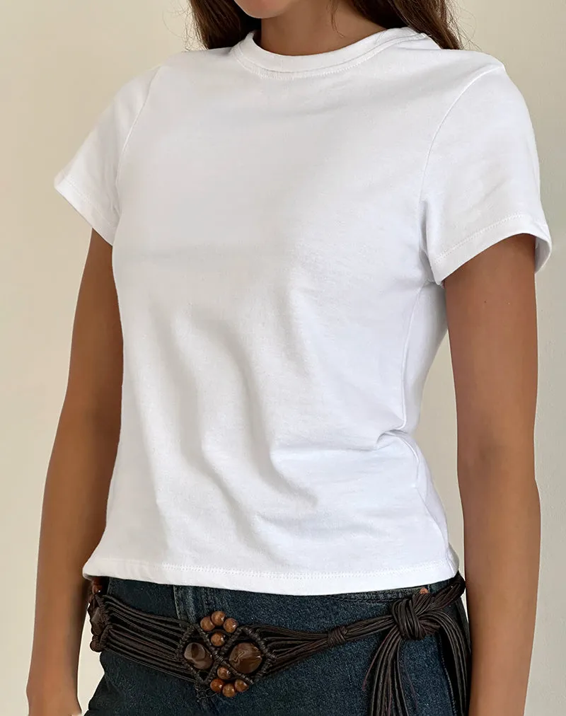 Sakha Boxy Top in Plain White