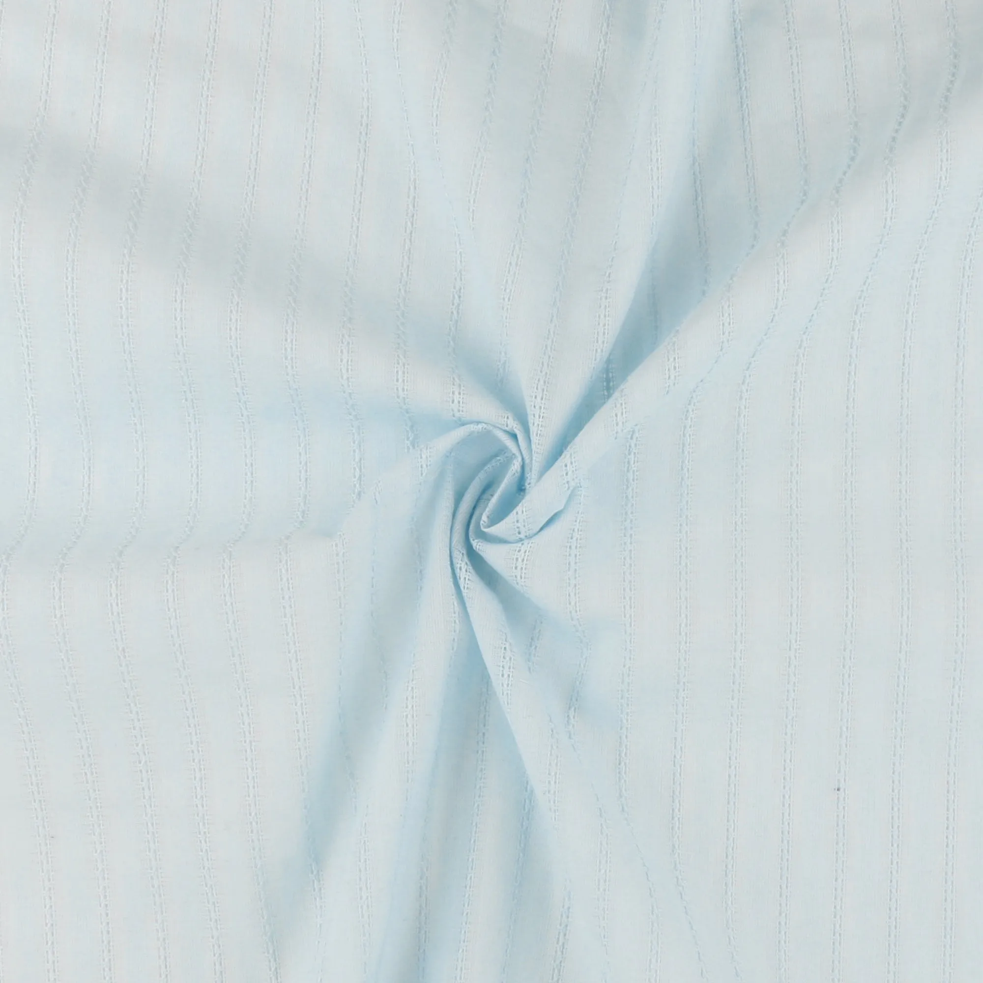 Striped Jacquard Cotton - ARIA - Sky Blue