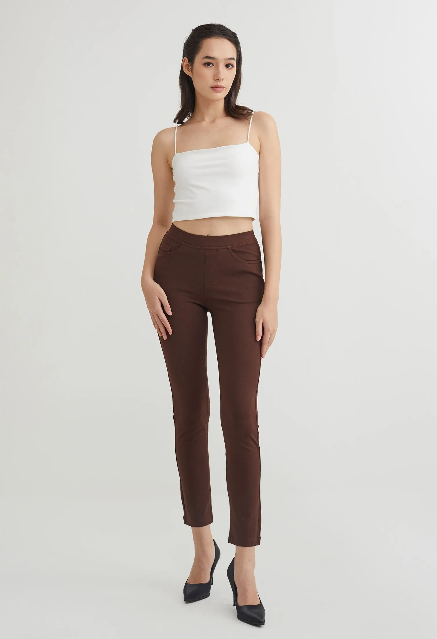 Tapered Elastic Trousers