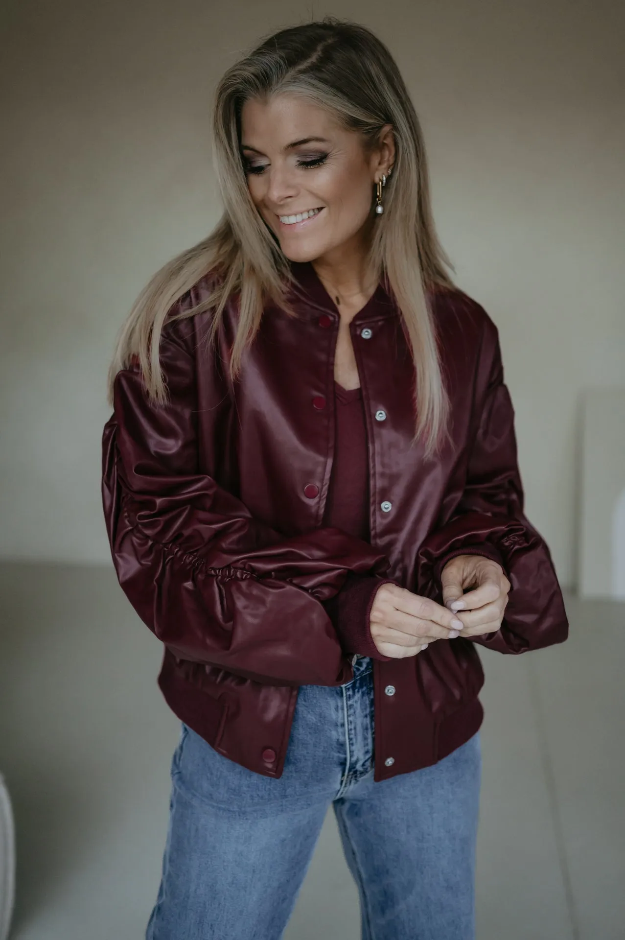 Tradurre bomber jacket I Burgundy