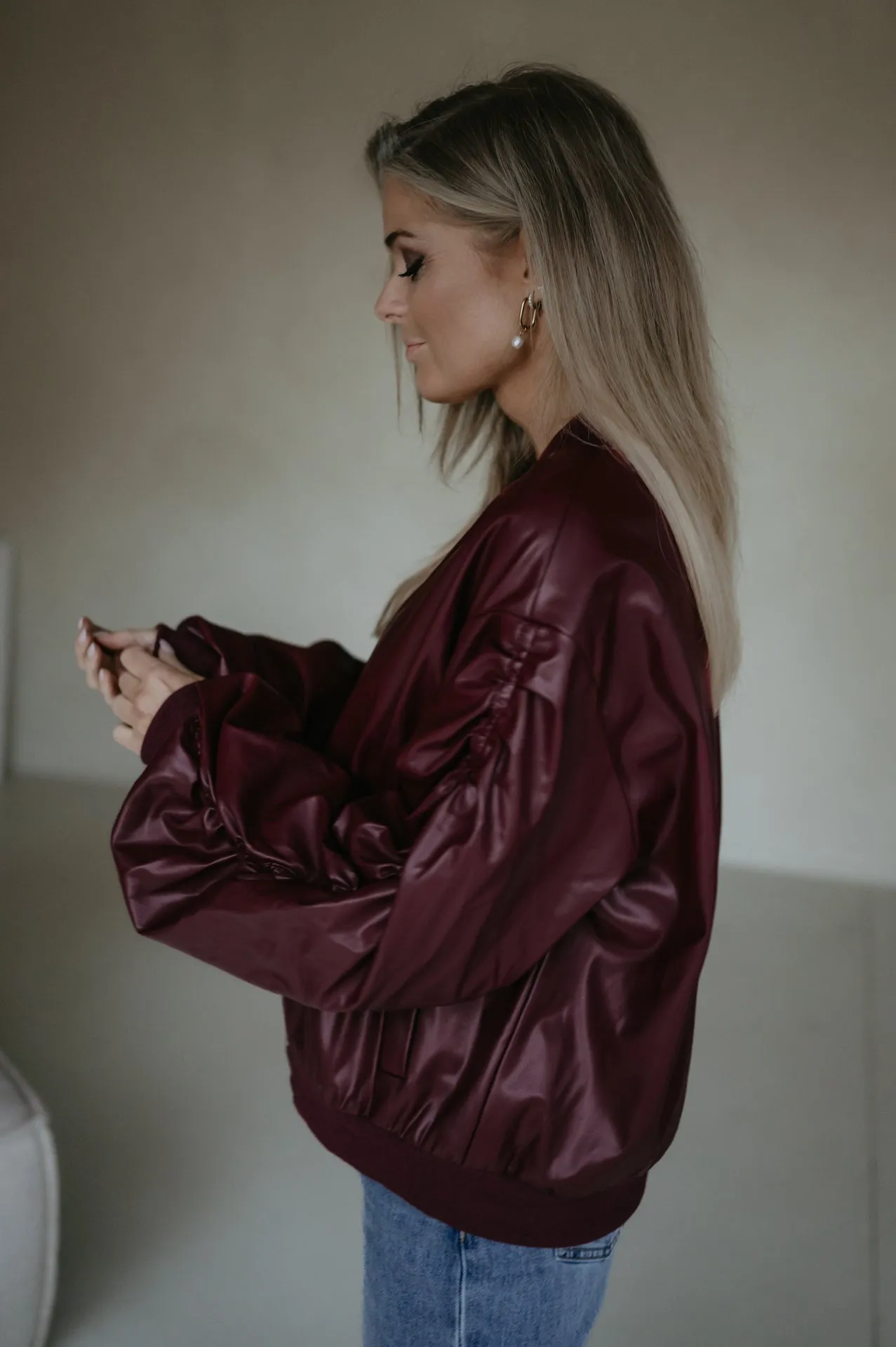 Tradurre bomber jacket I Burgundy