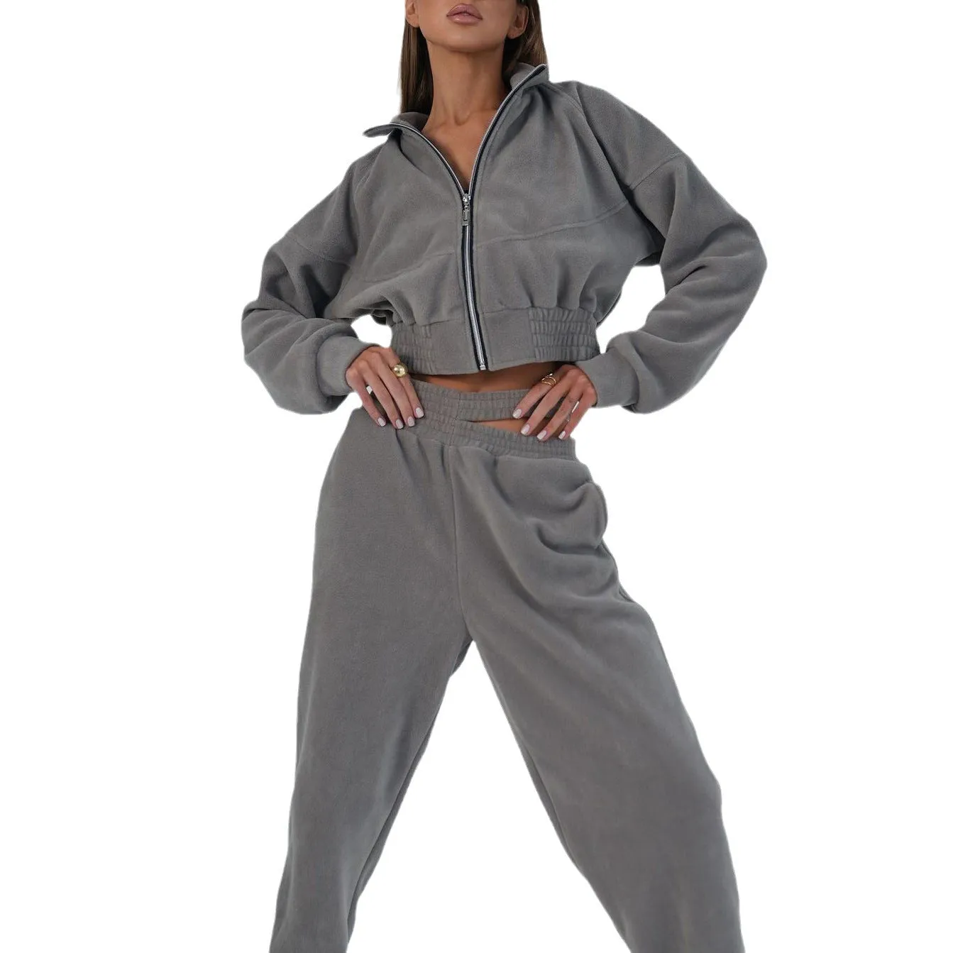 Two-piece loungewear suit