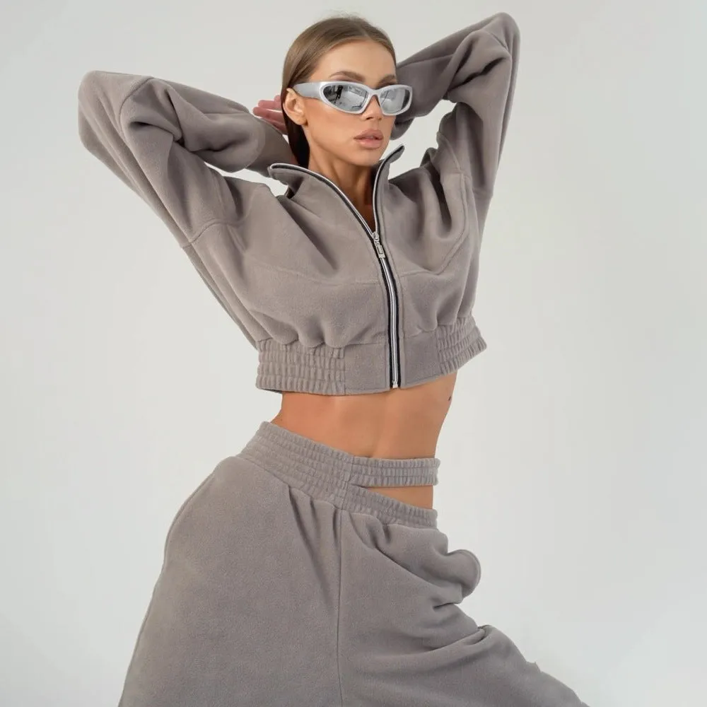 Two-piece loungewear suit