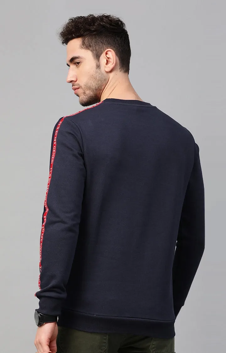 Underjeans by Spykar Men Navy Solid Sweatshirt