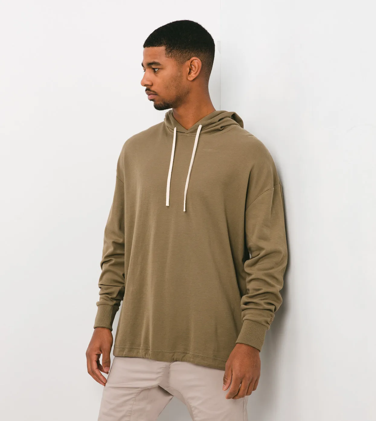 Waffle Rugger Hood LS Tee Grass - Sale