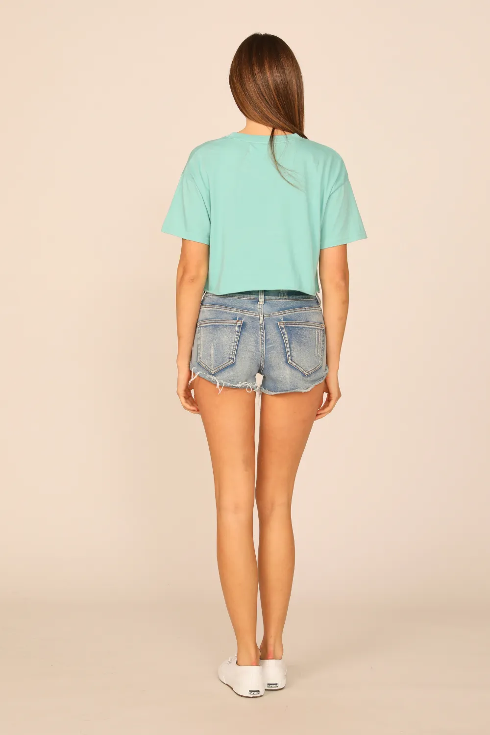 Waterfall Garment Dye Boxy Crop Tee