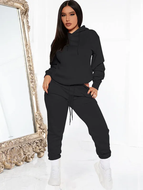 Women’s Drawstring Hoodie And Matching Joggers