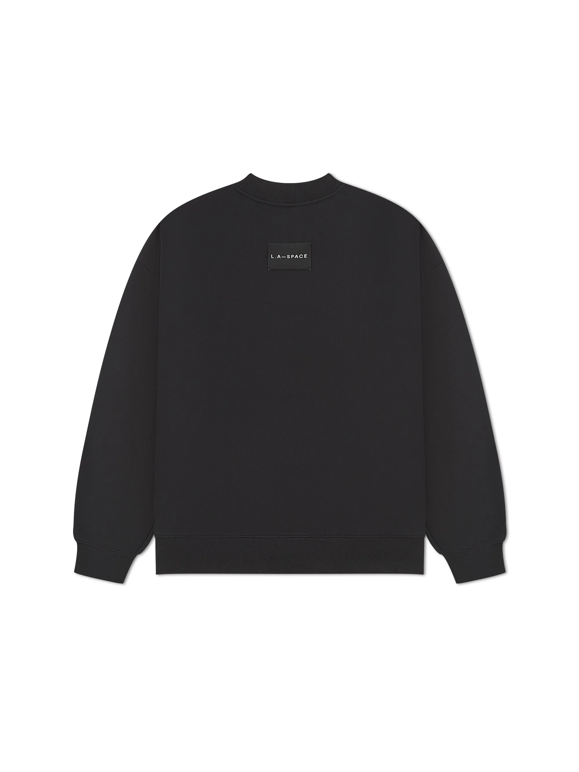 'YOUR SPACE OR MINE' EMBROIDERED SWEATSHIRT BLACK